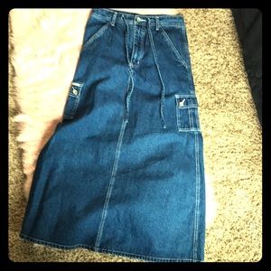 Long denim skirt!
